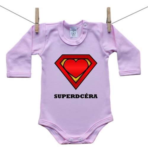 Boodyy Ružové Body s dlhým rukávom SuperDcéra 98 (2-3 roky) 14836-361590