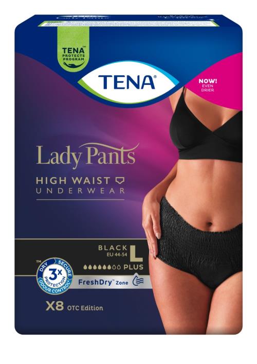 TENA LADY PANTS+ NOIR L