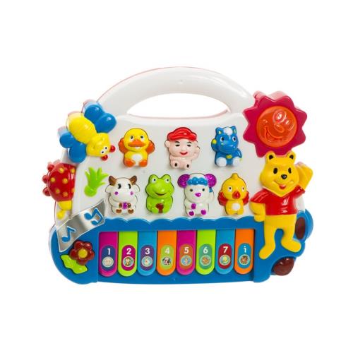 Piano detské so zvieratkami CARTOON PIANO 5001WH