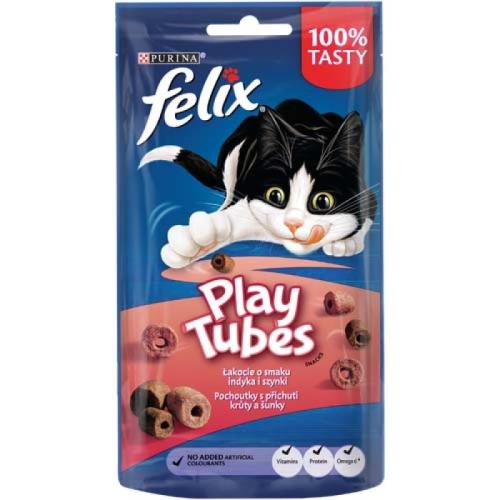 FELIX PLAY TUBES morka a šunka 50g