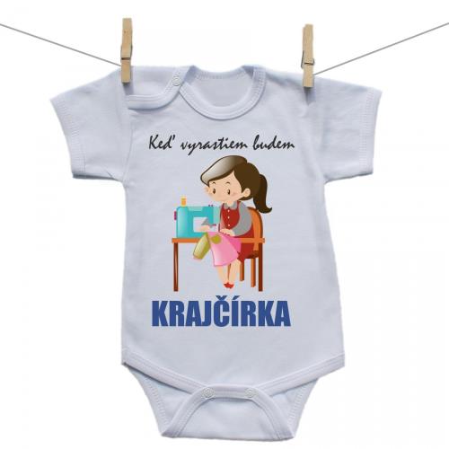 Boodyy Body s krátkym rukávom Keď vyrastiem budem krajčírka 80 (9-12 mesiacov) 2233-44271