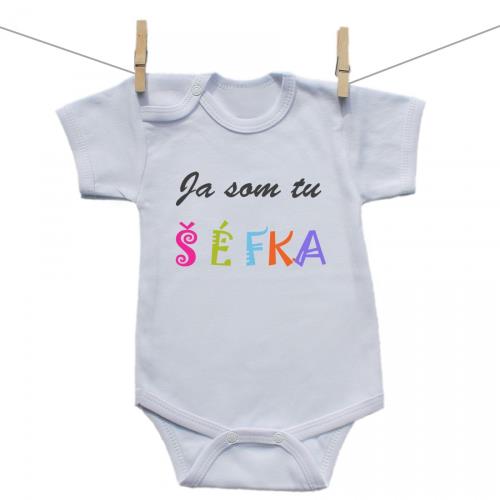 Boodyy Body s krátkym rukávom Ja som tu šéfka 62 (2-4 mesiace)