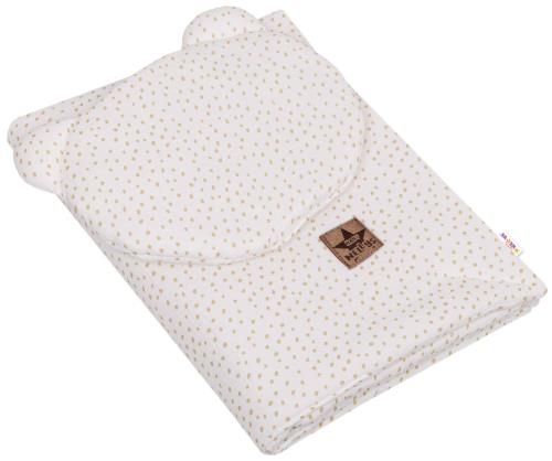 Mušelinová sada DOTS Teddy 30x35cm, 70x100cm, 2D,biela