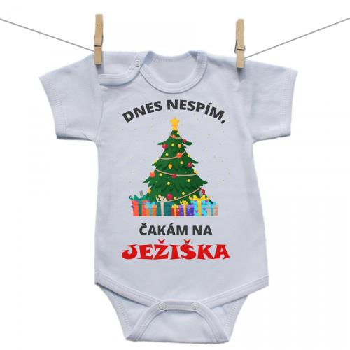 Boodyy Body s krátkym rukávom Dnes nespím, čakám na Ježiška 62 (2-4 mesiace)