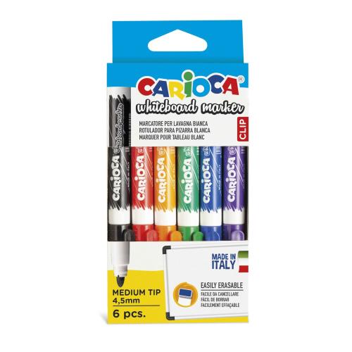 Whiteboard marker - Fixi na biele tabule 6 ks-CARIOCA