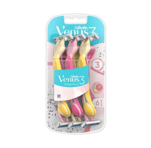 Gillette Venus 3 Dragonfruit Jednorazové Holiace Strojčeky, Balenie 6ks