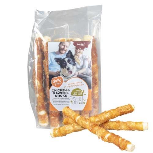 DUVO+ Meat! kožená tyčinka obtočená kuracím mäsom L 25cm 1kg