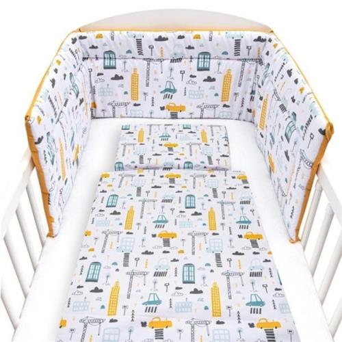 3-dielne posteľné obliečky New Baby 90/120 cm Mesto horčicové , 20C47972