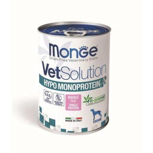 MONGE VetSolution Hypo Monoprotein Pork 400g bravčová diétna paštéta pre psov na zníženie intolerancií na zložky a živiny
