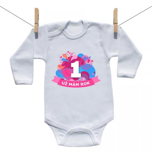 Boodyy Body s dlhým rukávom Už mám 1 rok Rúžová 62 (2-4 mesiace) 1420-38704