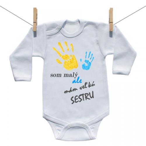 Boodyy Body s dlhým rukávom Som malý ale mám veľkú sestru 92 (18-24 mesiacov) 775-25208