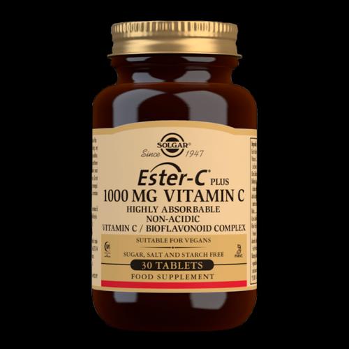 Solgar Ester-C plus 1000 mg Nekyslý vitamín C s komplexom bioflavonoidov 30 kapsúl