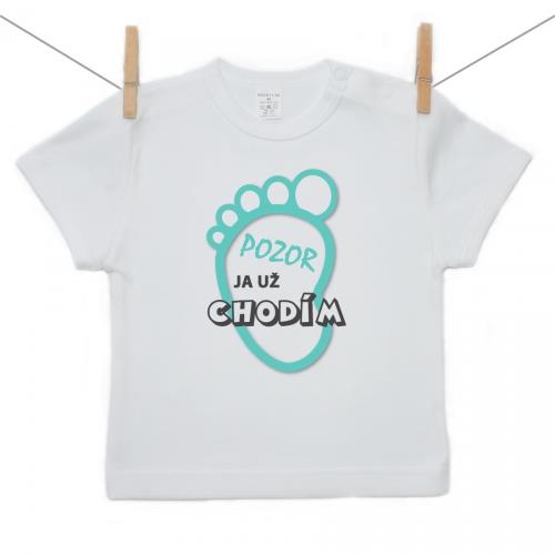 Boodyy Tričko s krátkym rukávom Pozor ja už chodím Chlapec 92 (18-24 mesiacov) 826-25564