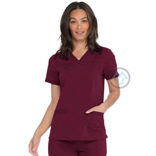 Dámska blúza Dickies s elastickými pásmi na bokoch - vínová S