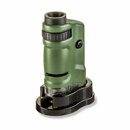 Carson MM-24 MicroBrite vreckový mikroskop pre deti 20x-40x, LED svetlo, 2 sklíčka + stojan