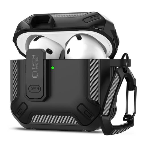Tech-Protect Carbonos puzdro na Apple AirPods 4, čierne