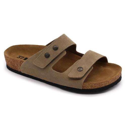 Leon 4051 Dámska zdravotná korková obuv s prackou 41 - 26cm, sivá, 2,0 cm