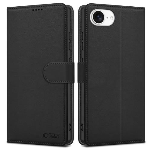 Tech-Protect Wallet knižkové puzdro na iPhone 16e, čierne