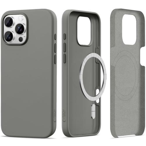 Tech-Protect Silicone MagSafe kryt na iPhone 16 Pro, šedý