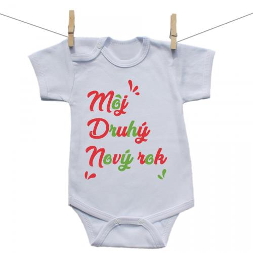 Boodyy Body s krátkym rukávom Môj druhý Nový rok 56 (0-2 mesiace)
