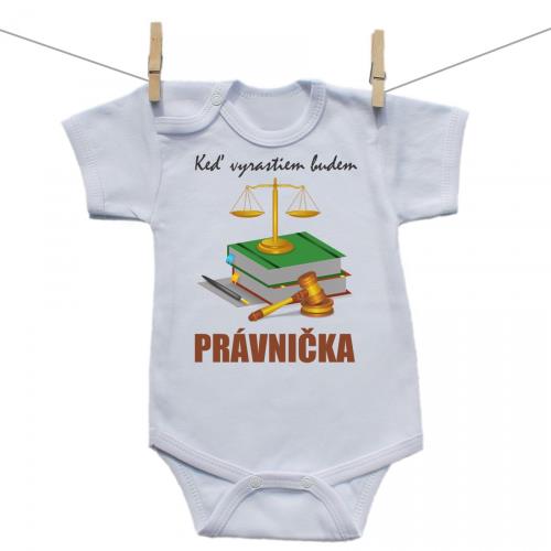 Boodyy Body s krátkym rukávom Keď vyrastiem budem právnička 62 (2-4 mesiace)