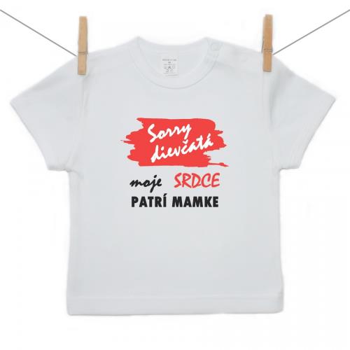 Boodyy Tričko s krátkym rukávom Sorry dievčatá moje srdce patrí mamke 74 (6-9 mesiacov) 873-25882