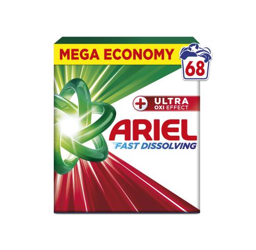Ariel + Ultra Oxi Effect prášok na pranie, 68 praní