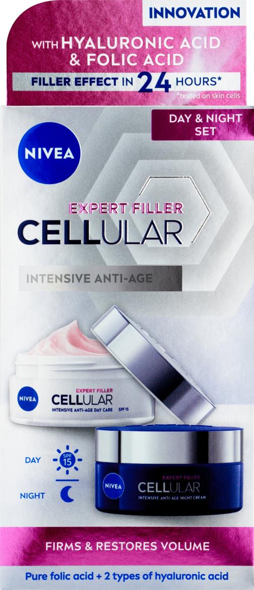 Nivea Denný + nočný krém Cellular Expert Filler 2x50ml