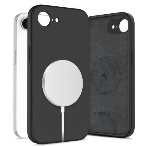 Tech-Protect Liquid Silicone MagSafe kryt na iPhone 16e, čierny