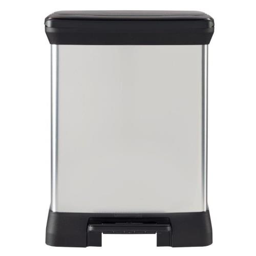 Odpadkový kôš Curver Deco Bin Duo 10 + 18 l strieborný
