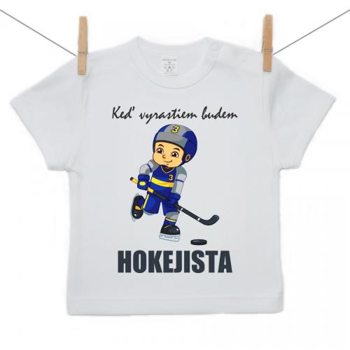 Boodyy Tričko s krátkym rukávom Keď vyrastiem budem hokejista 140 (9-10 rokov) 2339-86876