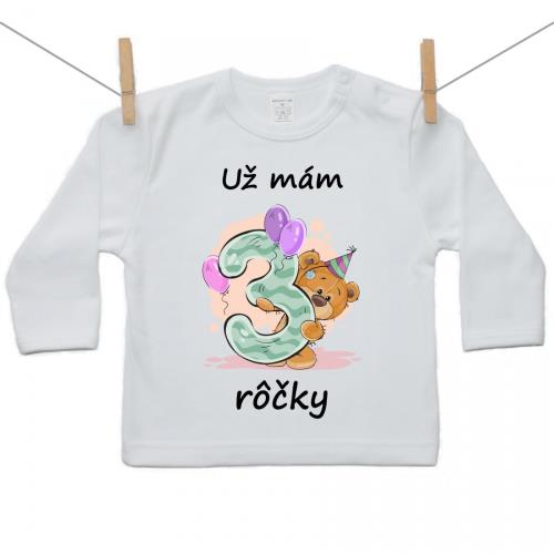 Boodyy Tričko s dlhým rukávom Už mám 3 rôčky 80 (9-12 mesiacov) 2481-45976