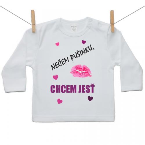 Boodyy Tričko s dlhým rukávom Nečem pusinku, chcem jesť 116 (5-6 rokov) 1108-28453