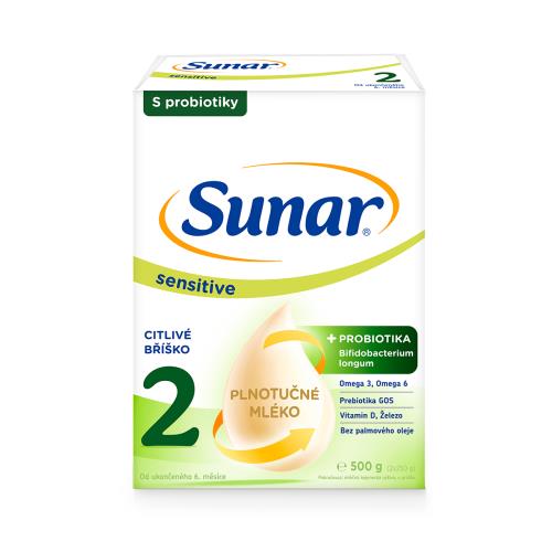 Sunar Sensitive 2, následné dojčenské mlieko 500 g