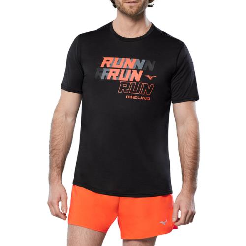 Mizuno Core Run Pánske bežecké tričko, čierne, veľ. S 109656-s
