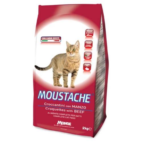 MONGE MOUSTACHE Croquettes Beef 2kg hovädzie granule pre dospelé mačky