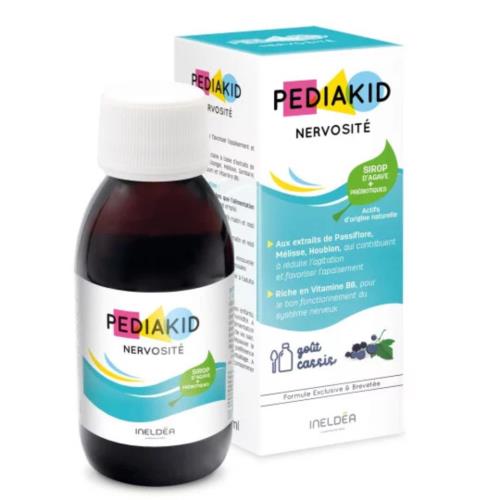 Pediakid Pokoj a pohoda – prírodný sirup pre deti s mučenkou, medovkou a chmeľom (príchuť čierna ríbezľa), 125 ml