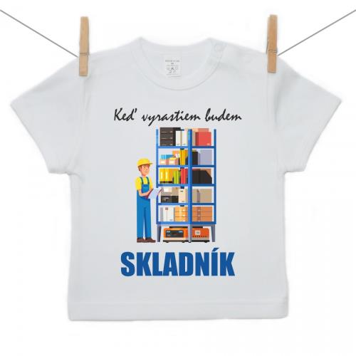 Boodyy Tričko s krátkym rukávom Keď vyrastiem budem skladník 140 (9-10 rokov)