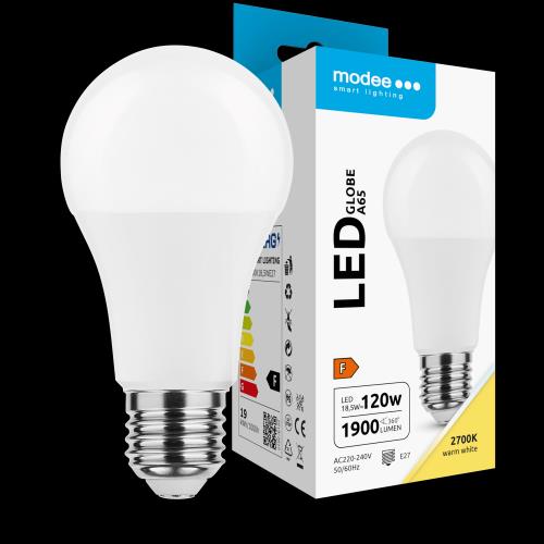 Modee Lighting LED Globe žiarovka A65 18,5W E27 teplá biela 1900 lm (ML-G2700K18,5WE27)