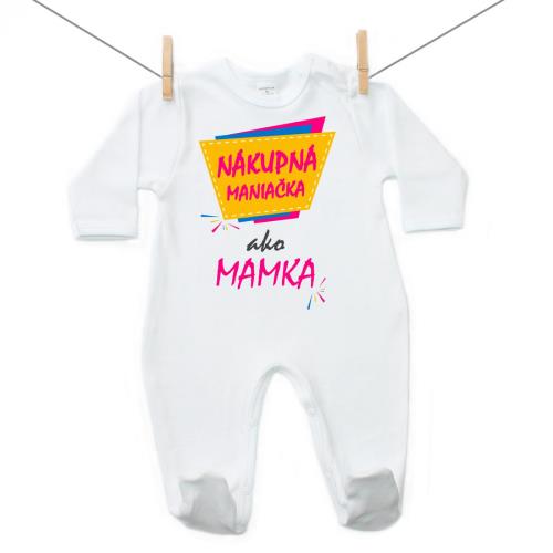 Boodyy Overal Nákupná maniačka ako mamka 68 (3-6 mesiacov)
