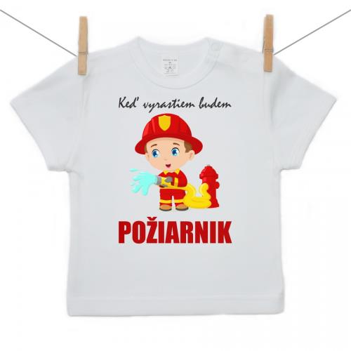 Boodyy Tričko s krátkym rukávom Keď vyrastiem budem požiarnik 140 (9-10 rokov) 1237-86755