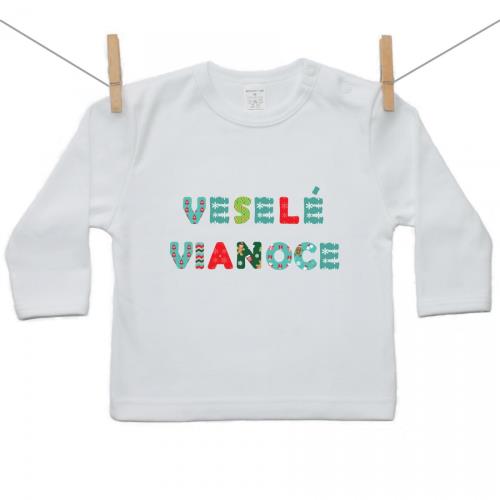 Boodyy Tričko s dlhým rukávom Veselé Vianoce 122 (6-7 rokov)