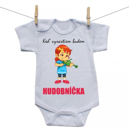 Boodyy Body s krátkym rukávom Keď vyrastiem budem hudobníčka 92 (18-24 mesiacov) 2305-44768