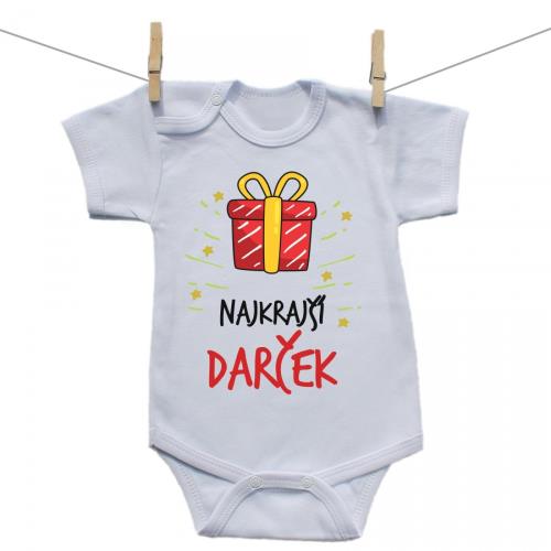 Boodyy Body s krátkym rukávom Najkrajší darček 86 (12-18 mesiacov)