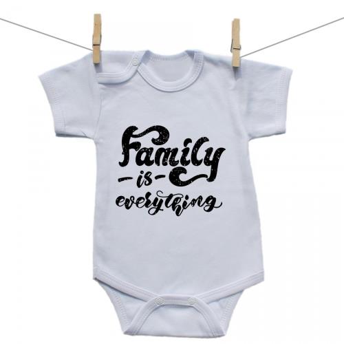 Boodyy Body s krátkym rukávom Family is everything 74 (6-9 mesiacov)
