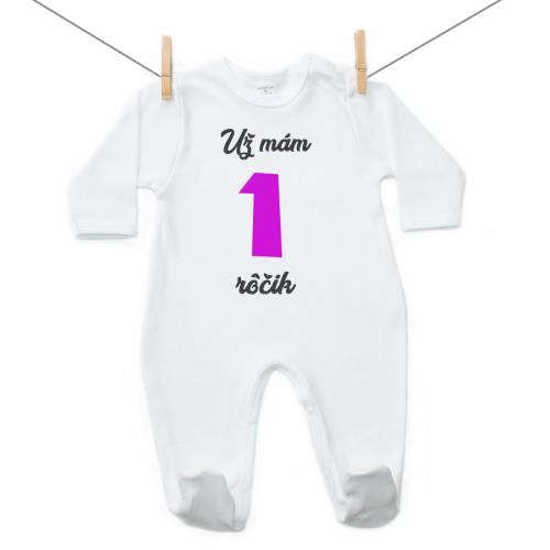 Boodyy Overal Už mám 1 rôčik Dievča 68 (3-6 mesiacov)