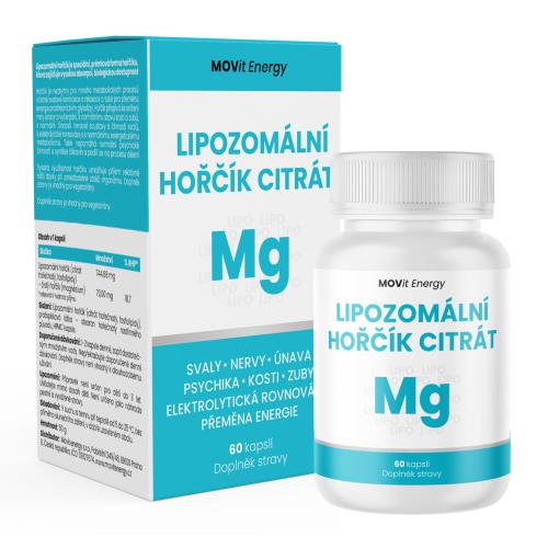 MOVit Lipozomálny Horčík Citrát, 60 vegánskych kapsúl