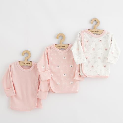 Dojčenská košieľka New Baby Classic II Dievča 3ks ružová 68 (4-6m), 20C54352