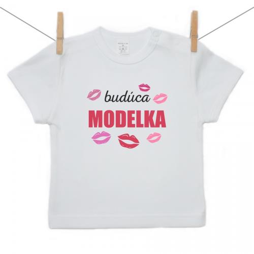 Boodyy Tričko s krátkym rukávom Budúca modelka 80 (9-12 mesiacov)