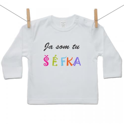 Boodyy Tričko s dlhým rukávom Ja som tu šéfka 134 (8-9 rokov) 1051-85157